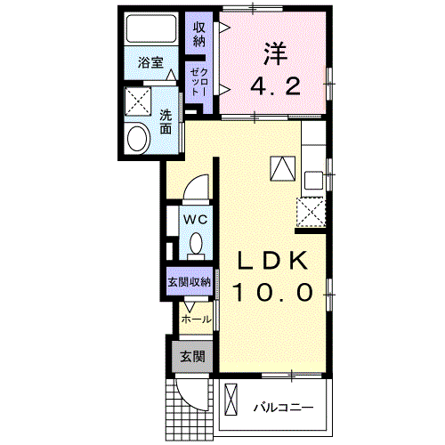 エスペランサ・・・103号室間取・配置図