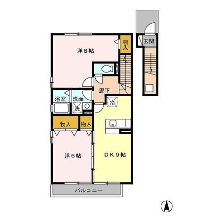 コーポ愛宕間取・配置図