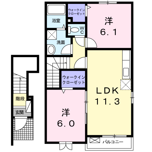 エアリーメイプル 2LDK・・・203号室