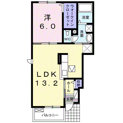 ボニート　1LDK・・・101号室間取・配置図