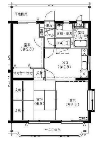 サンパティーク ソヨ（3DK）間取・配置図