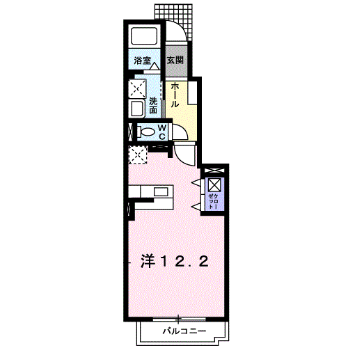 サンフラワー・K　1R・・・103号室間取・配置図
