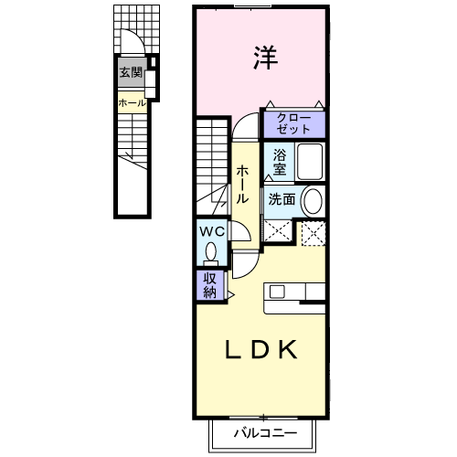 サンフラワー・K ・・・202号室間取・配置図