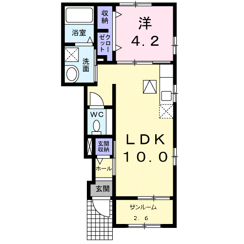 LaCasaSperanza　1階間取・配置図