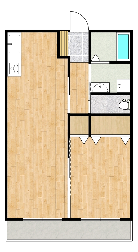 ガーデンランプ エム(1LDK)