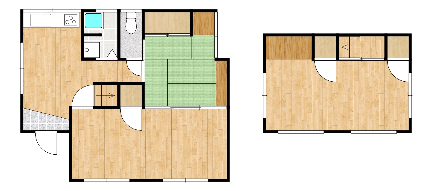 浜町貸家間取・配置図