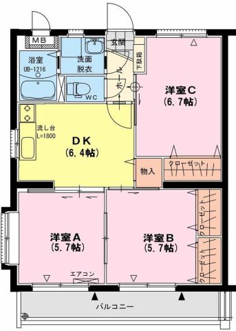 ユーミーさくらＦ間取・配置図