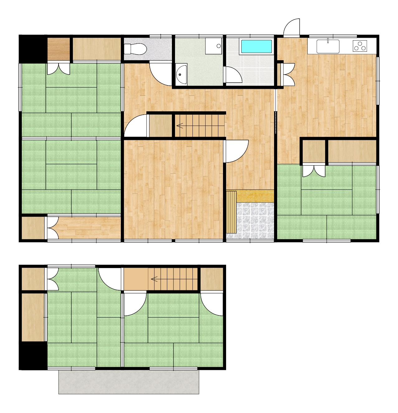 川島町貸家間取・配置図