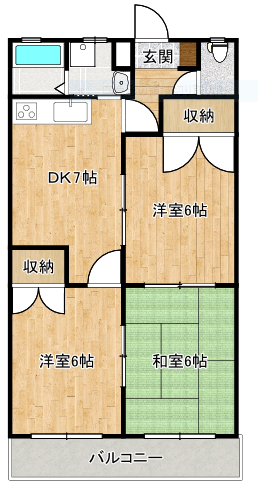 ラベンダーⅠ間取・配置図