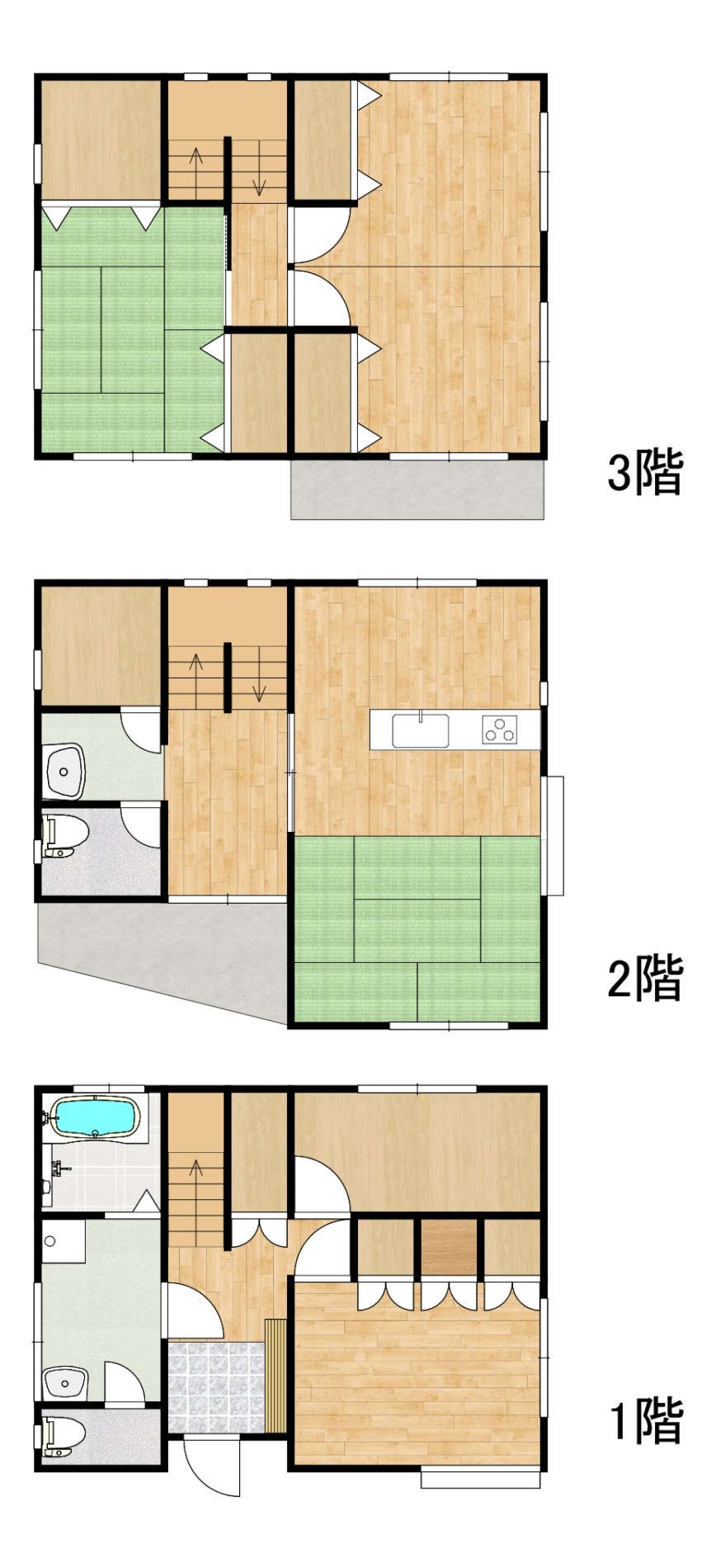 高山貸家間取・配置図