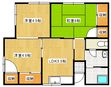 吉玉貸家間取・配置図