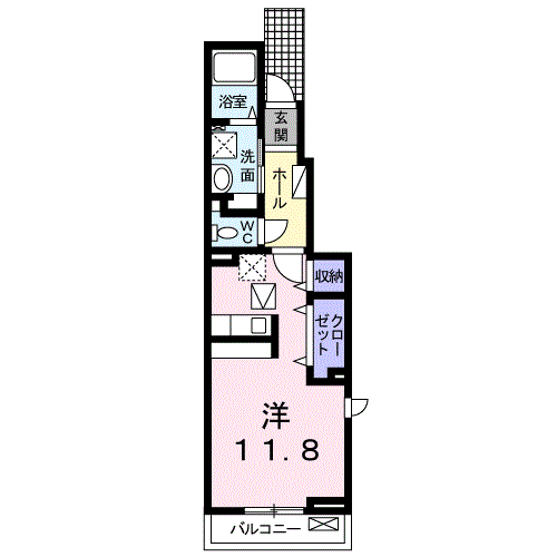 ベルメゾン・TK　1R・・・101号室間取・配置図