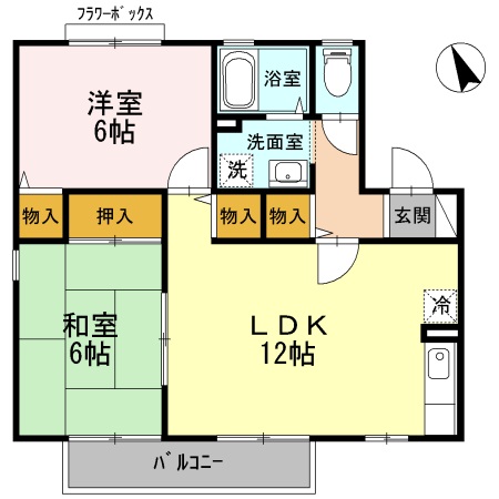 シャルマンHAMA　A棟間取・配置図