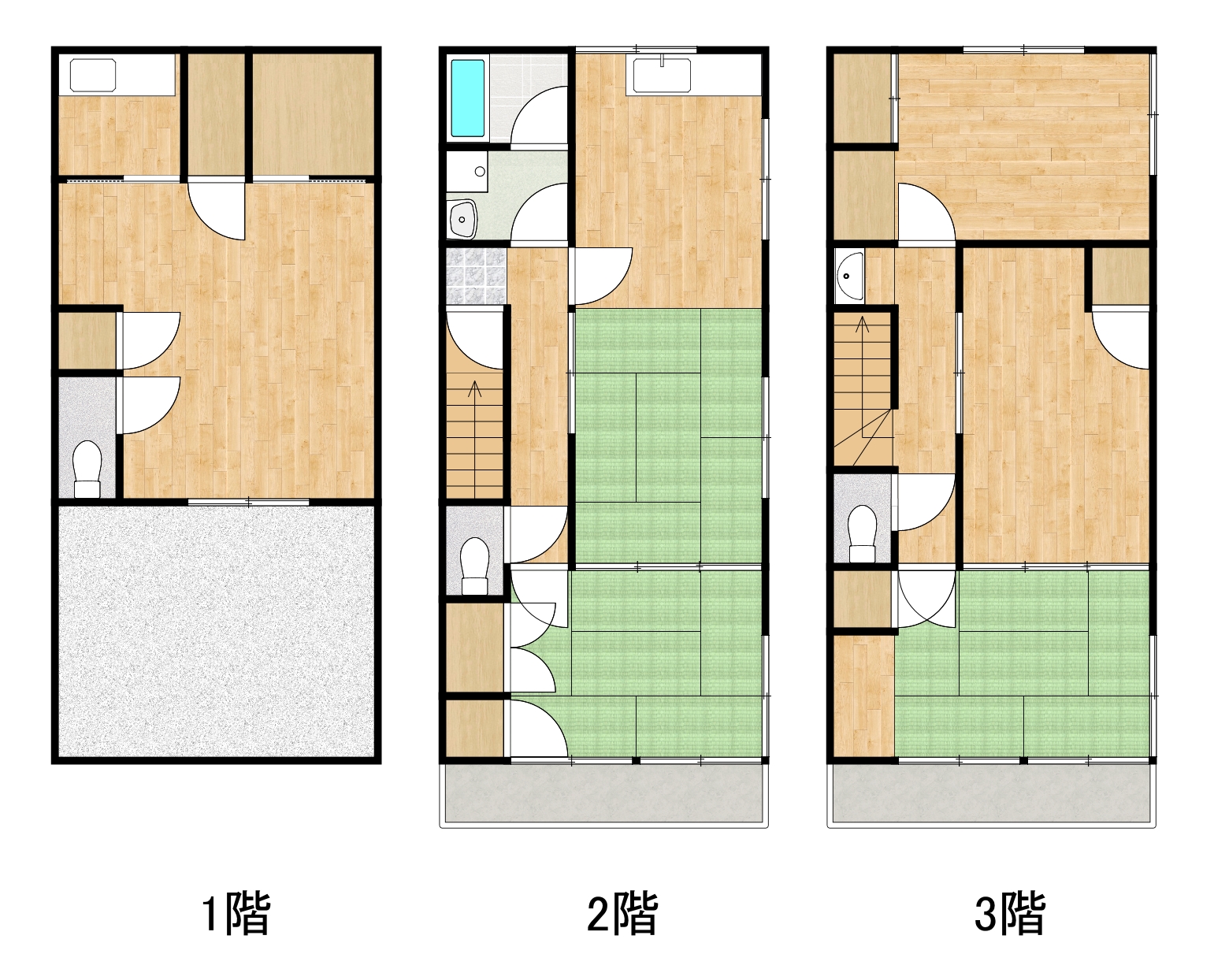 北小路貸家間取・配置図