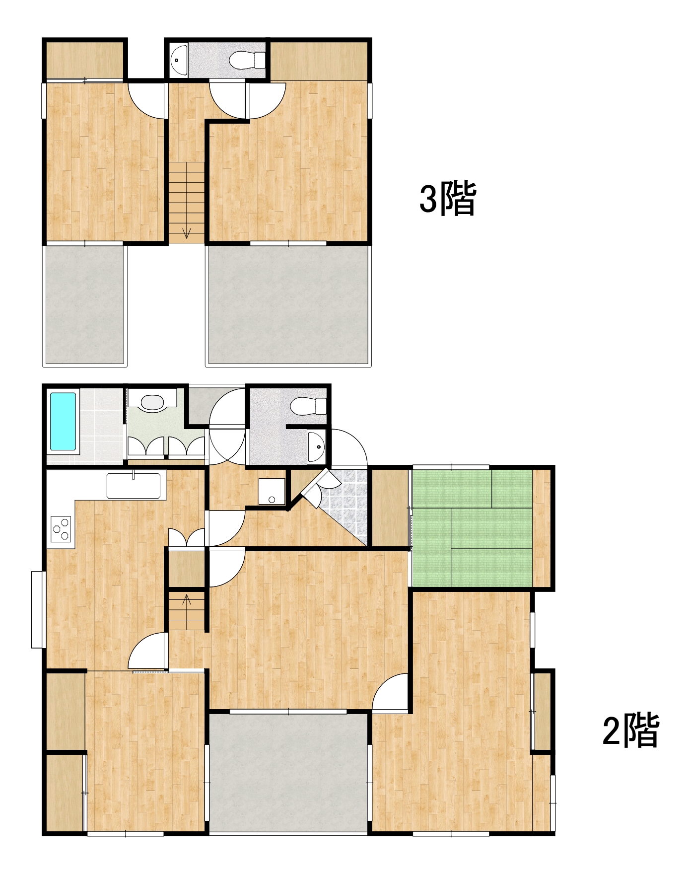 南町貸家間取・配置図