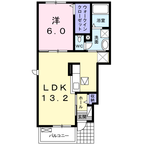 マジストレート　1LDK・・・101号間取・配置図