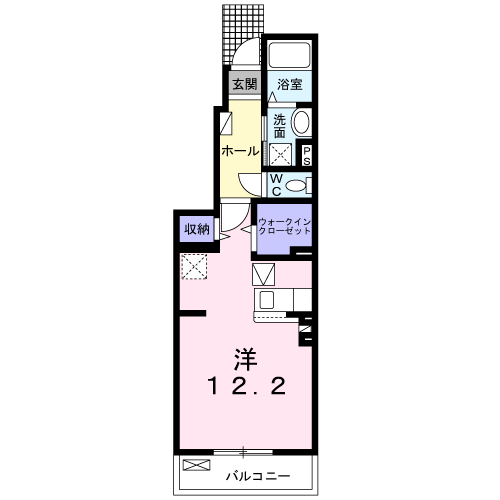 バリエンテ M　1R・・・102号・103号・104号・105号間取・配置図