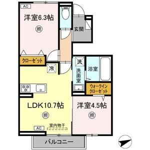 D-resena古川Ⅱ(2LDK)間取・配置図