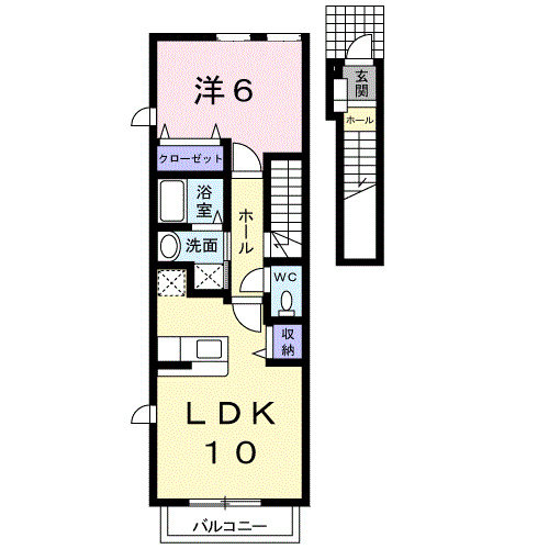 プラシード パラッツォ・・・205号室間取・配置図