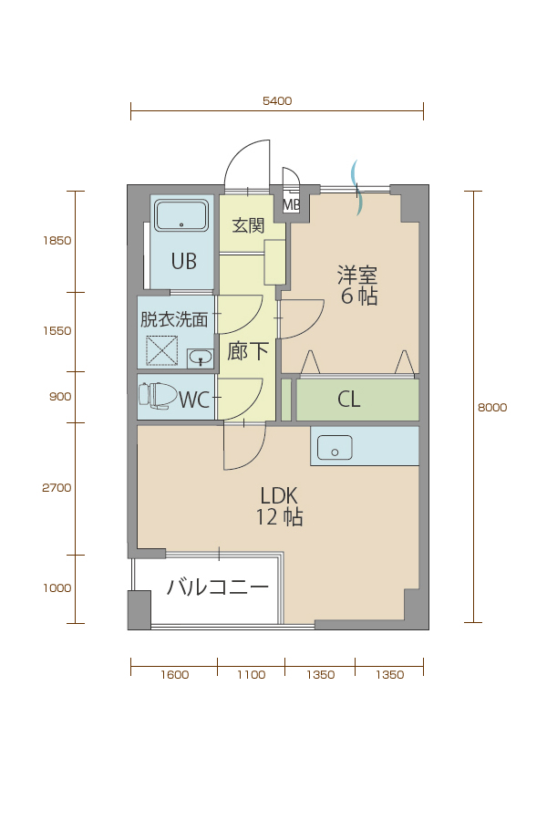 ウィステリア桜小路(Btype)間取・配置図