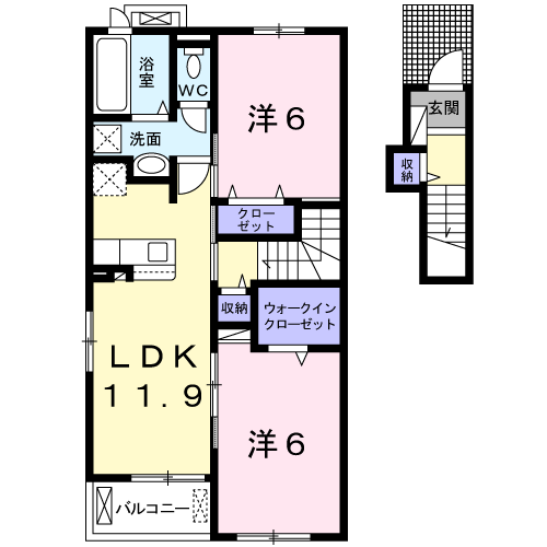 リンドール 2LDK・・・203号室