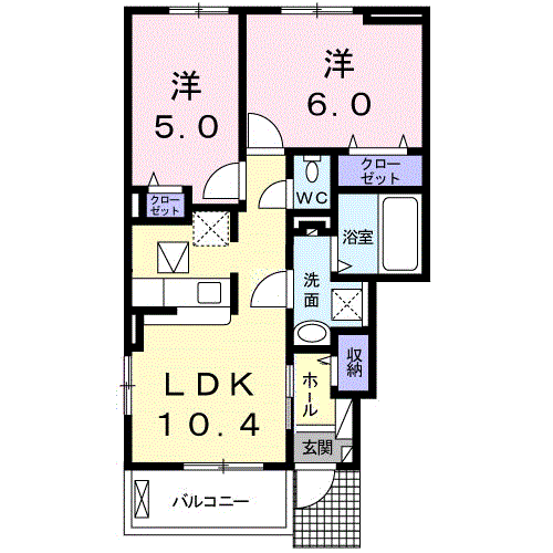ベル　ソレイユ　B間取・配置図