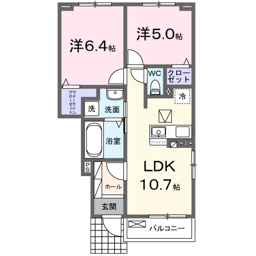 カプシーヌ セゾン ・・・105号室間取・配置図