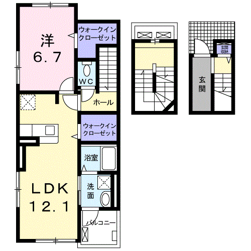 ボニートⅡ・・・305号室間取・配置図