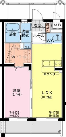 アベニール粋光間取・配置図