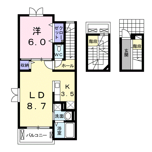 グランブルー 1LDK・・・305号室