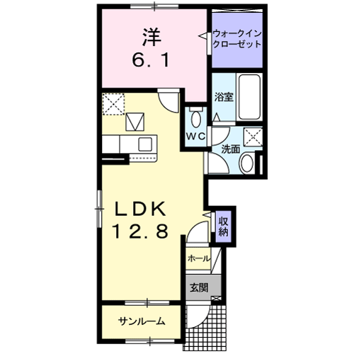 ラ・フルール A 1LDK・・・203号室