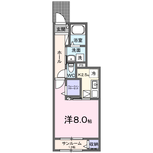 BIZ A・・・1K・中部屋(102・103・104・105号室)