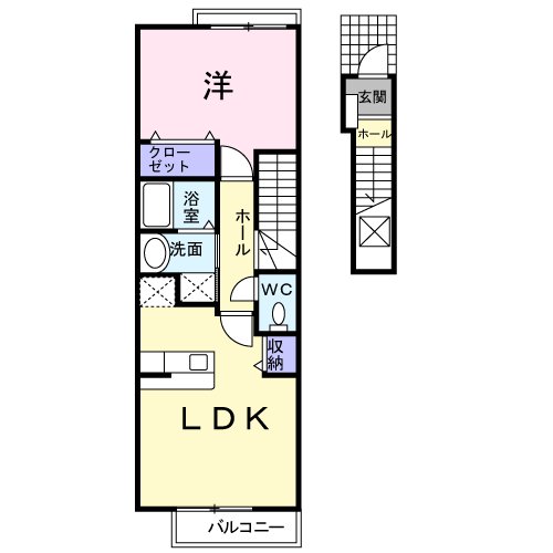 サンフラワー・K ・・・203号室間取・配置図