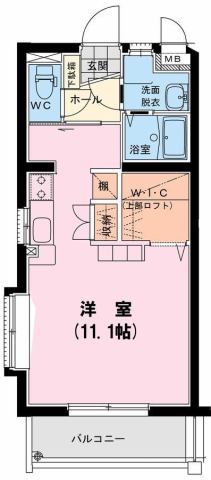 エスペランサⅢ(1R)間取・配置図