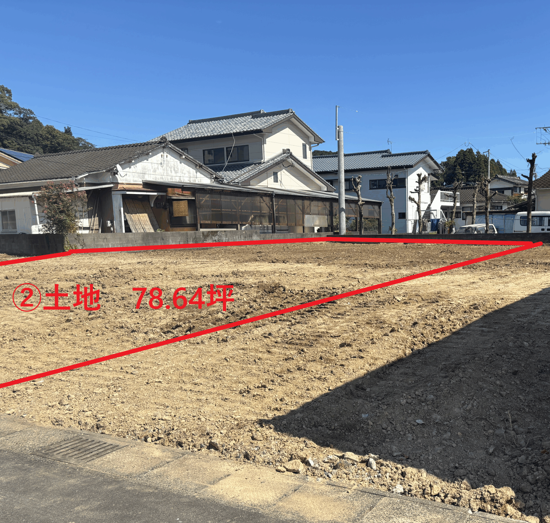 富美山町　土地②　78.64坪　更地