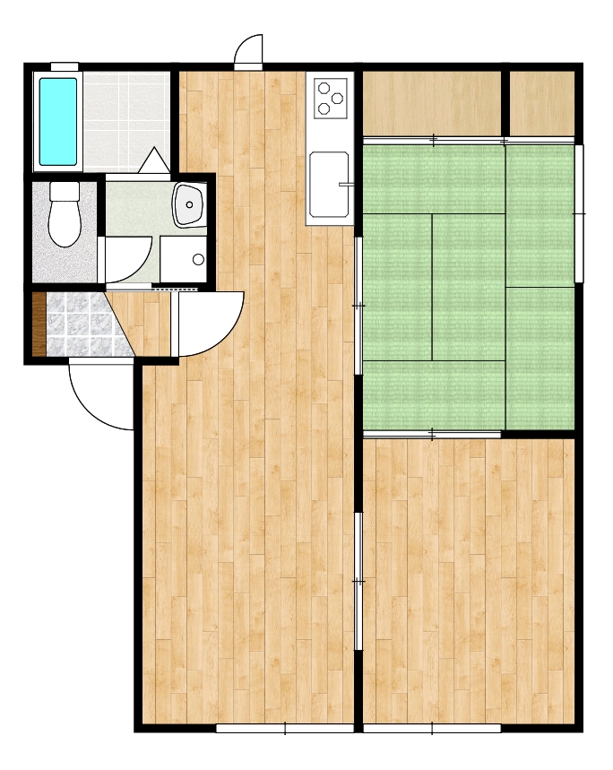 フレグランス出北B間取・配置図
