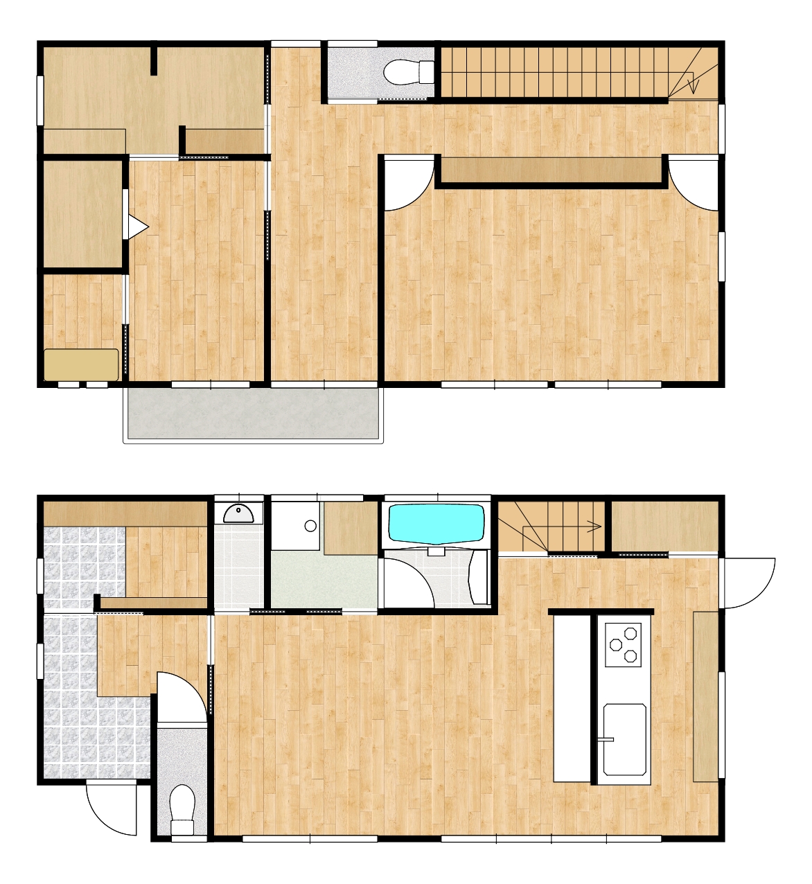 西小路貸家　間取・配置図