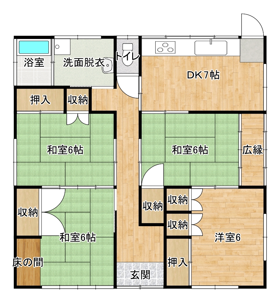 牧町 中古物件間取・配置図
