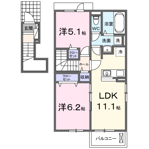 別府町アパート Ⅰ・・・201号室