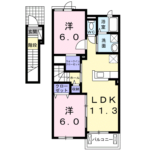 グラン ポワールA 2LDK・・・202号室