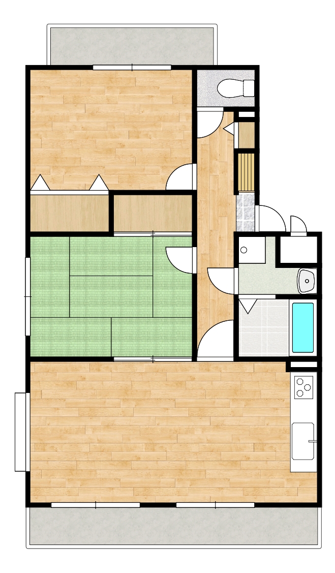 ブルースカイM野田Ⅱ間取・配置図