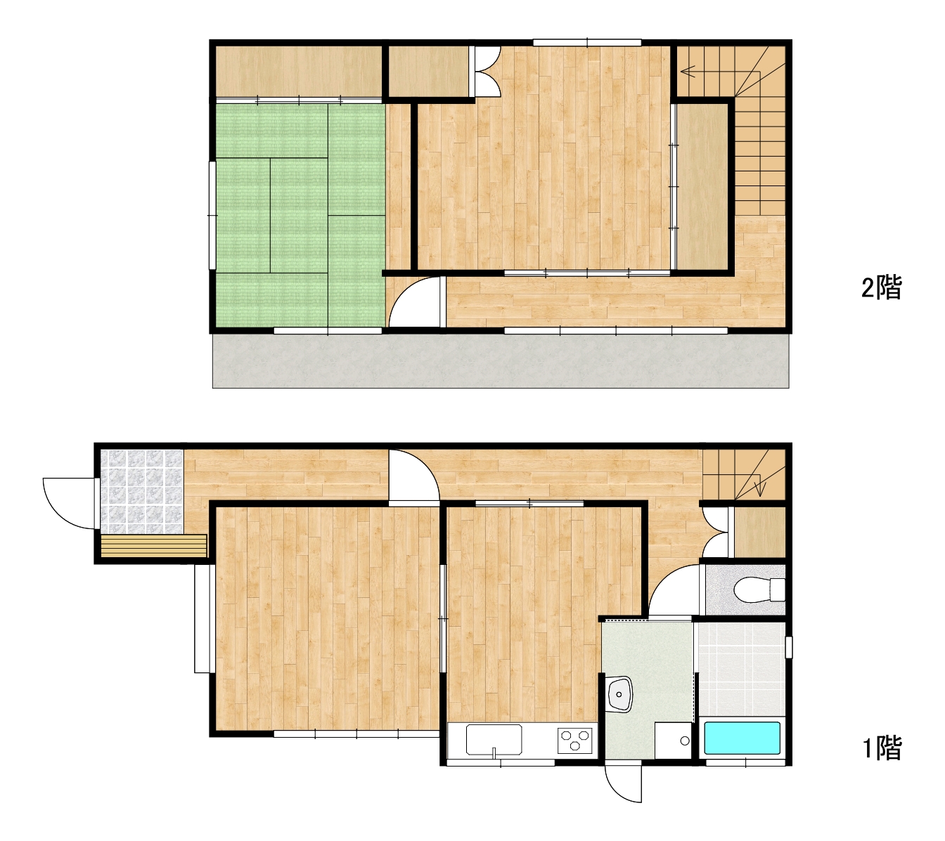 大瀬町貸家間取・配置図