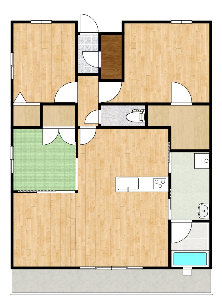 サンパーク延岡中央レジデンス間取・配置図