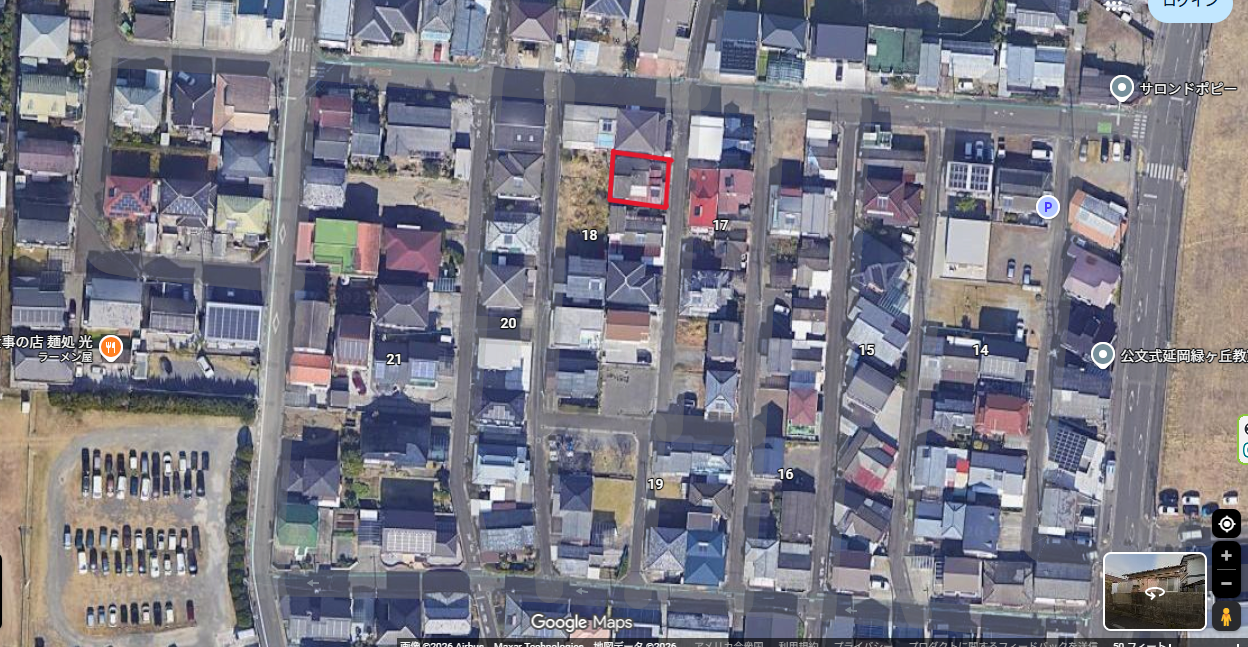 延岡市緑ヶ丘4丁目　土地間取・配置図