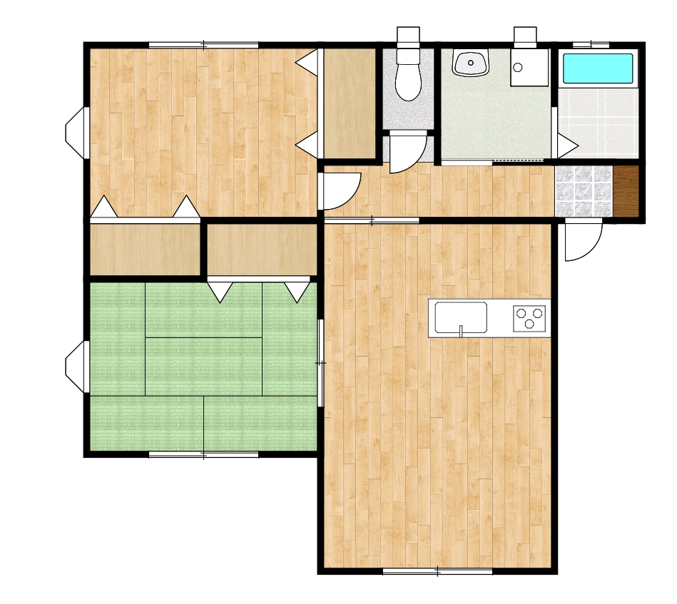 向山ハイツ間取・配置図