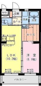 サンテラス・TUTOMI　1LDK