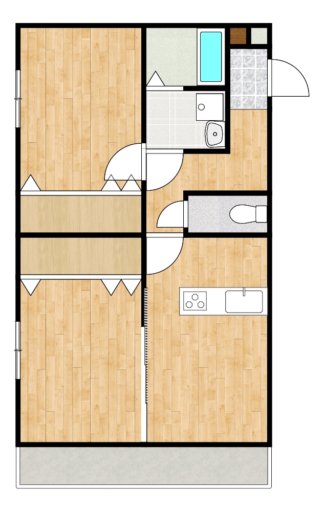 クレセント間取・配置図