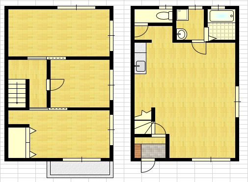 南一ヶ岡アパート間取・配置図