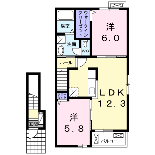 セントラル　Ｍ＆Ｈ　2LDK・・・203号室
