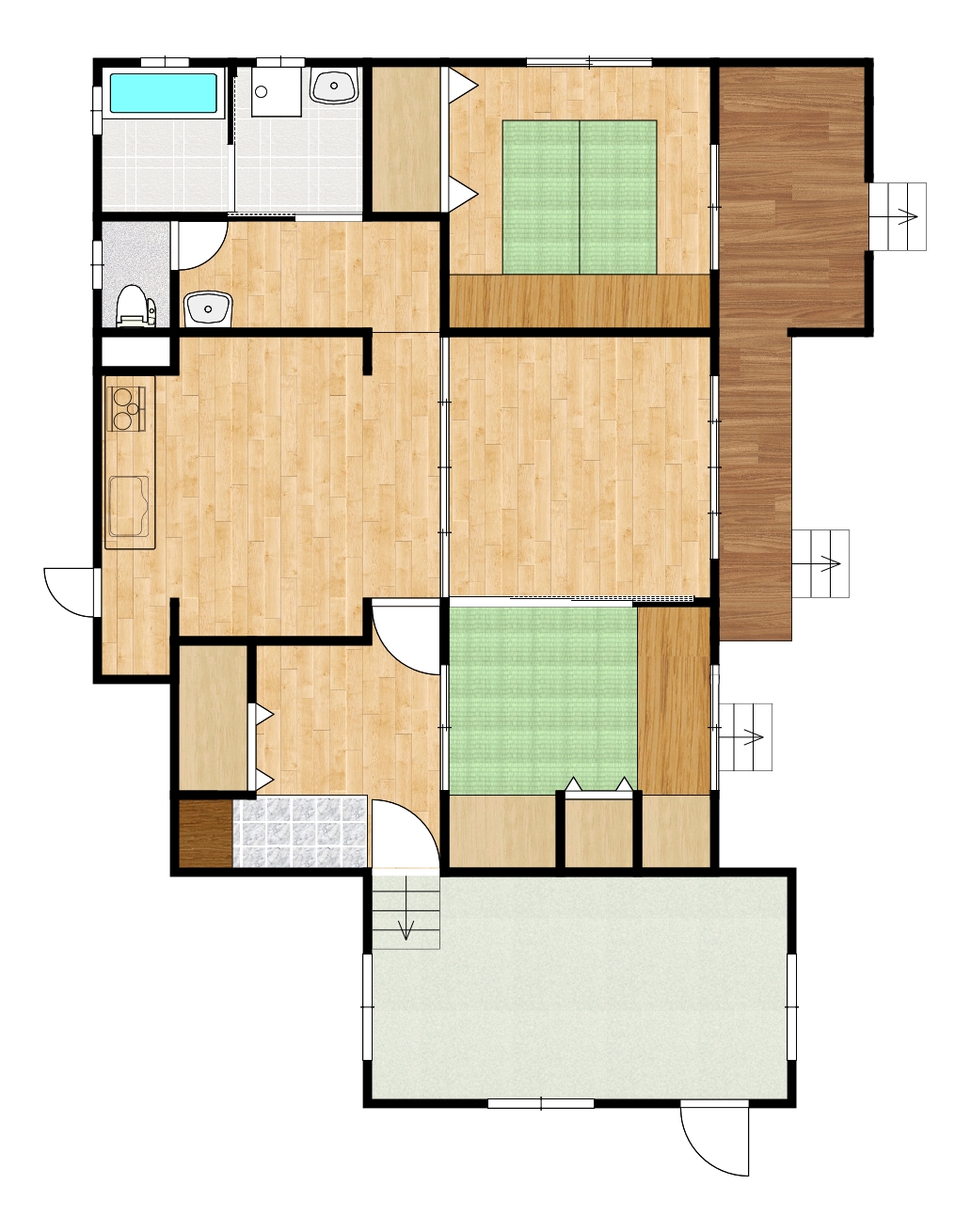 北一ヶ岡貸家